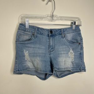 Hybrid Collection Distressed Denim Shorts, Size 5